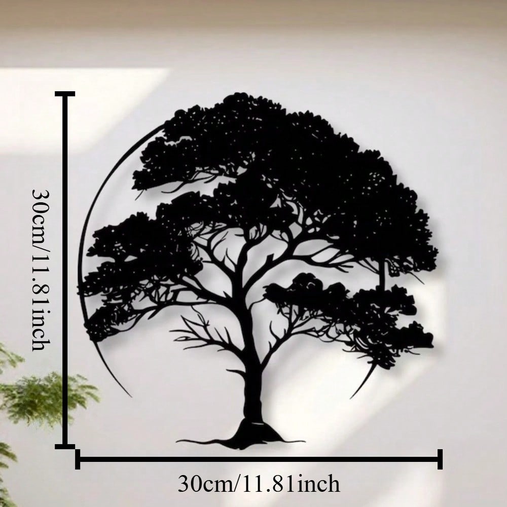 Tree of Life 2D Metal Wall Art, Modern Iron Sculpture for Kitchen Decor & Holiday Gift