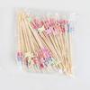 100Pcs Butterfly Disposable Bamboo Skewers Food Cocktail Picks Buffet Fruit Cupcake Fork Sticks Party Table Decoration Supplies