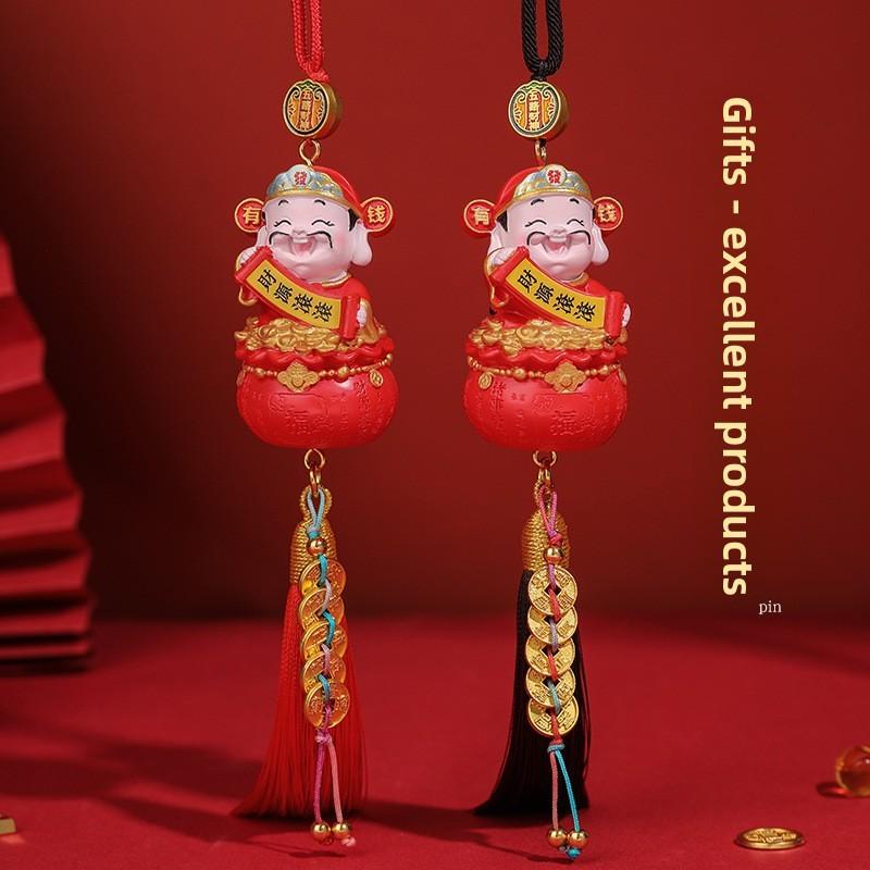 Traditional Car Pendant Resin Lucky Prosperity Wealth Collectors Edition For Vehicle Interior Decor
