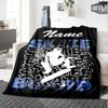 Custom Name skateboard Theme Printed Blanket - Perfect for Couch, Bed, Travel & Outdoor Use | Machine Washable, Cozy & Durable.