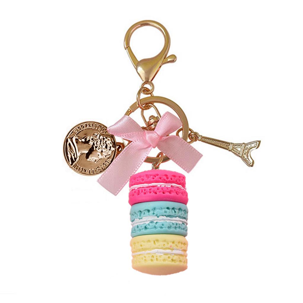 Macaron Schlüsselanhänger Legierung Mini Eiffelturm Anhänger Schlüsselring Zubehör Schmuck Geschenk