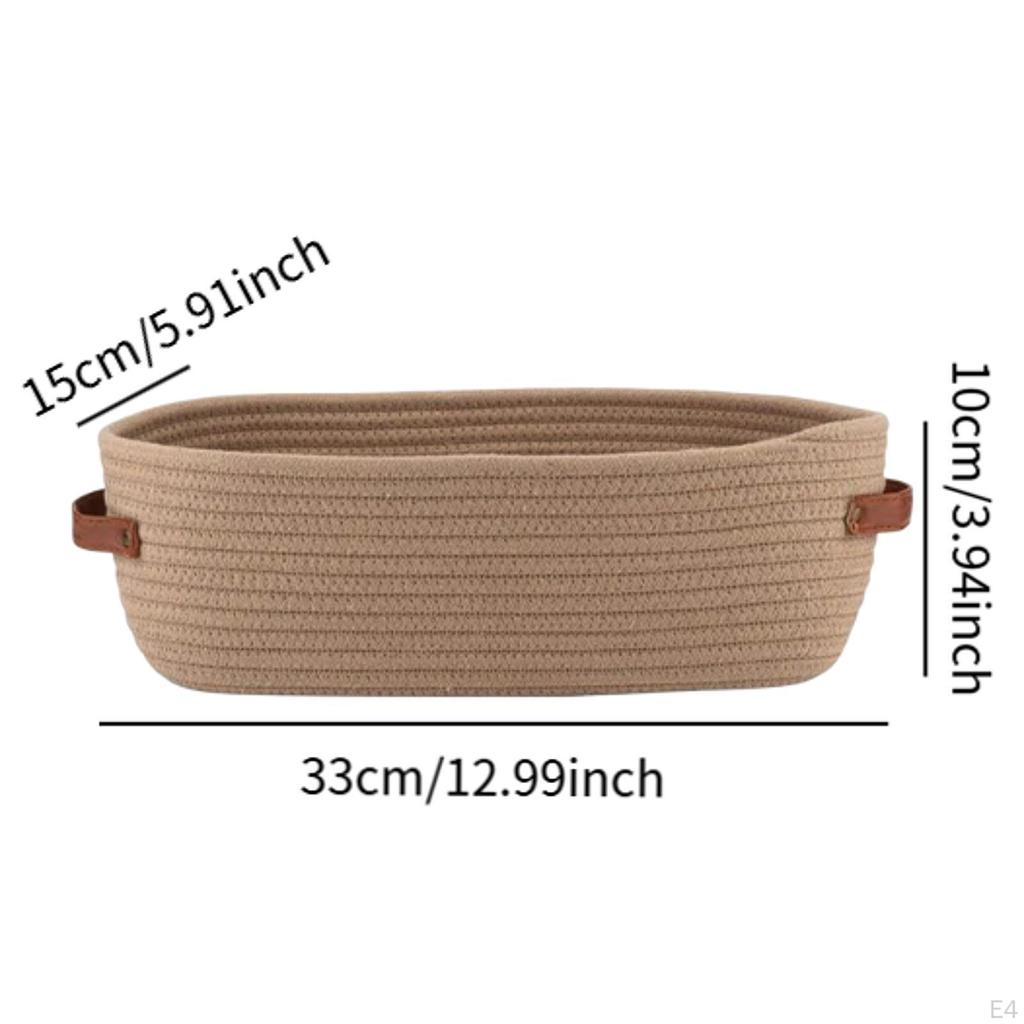 Basket Cotton with Handle, Storage And Bathroom Organizer Container