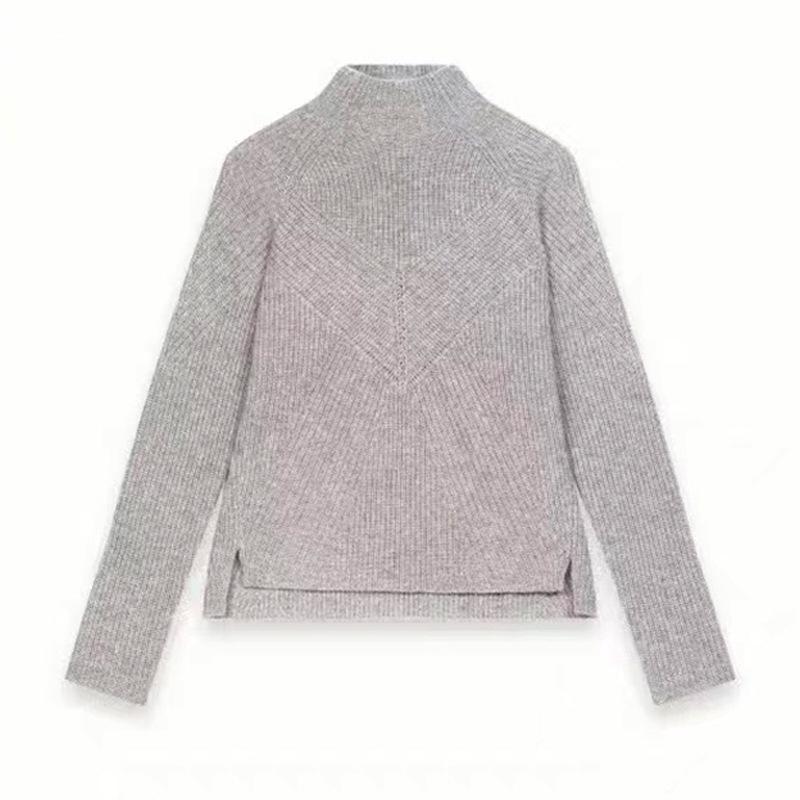 Yingjie Winter '22 French-Style Ribbed Wool Turtleneck Sweater
