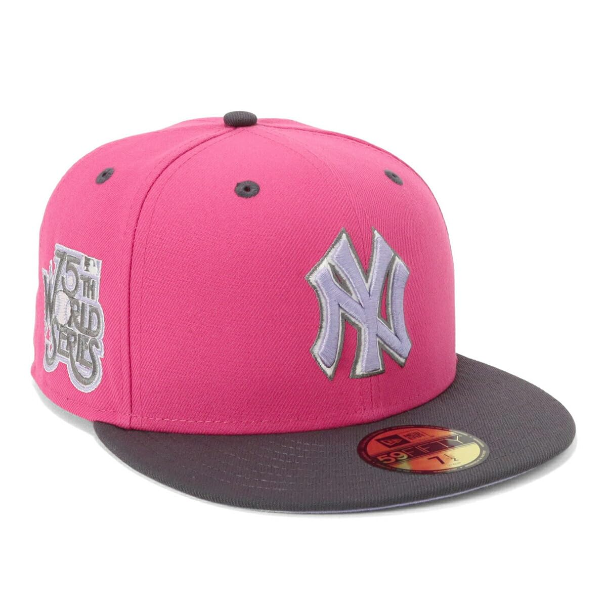 

New Era 59FIFTY New York Yankees ONSPOTZ Exclusive NY Purple/Graphite 7 3/8 59Fifty Beetroot Purple Dark Graphite Side Patch MLB New York Yankees