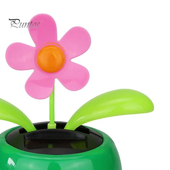 Car Dancing Toy Desk Rocking Multipurpose Bright-colored Mini Flower for Office Solar-powered
