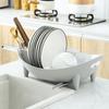 Plastic Oval Shaped Drainer Drainage Cutlery Storage Container Vegetable Basket  Sink Counter