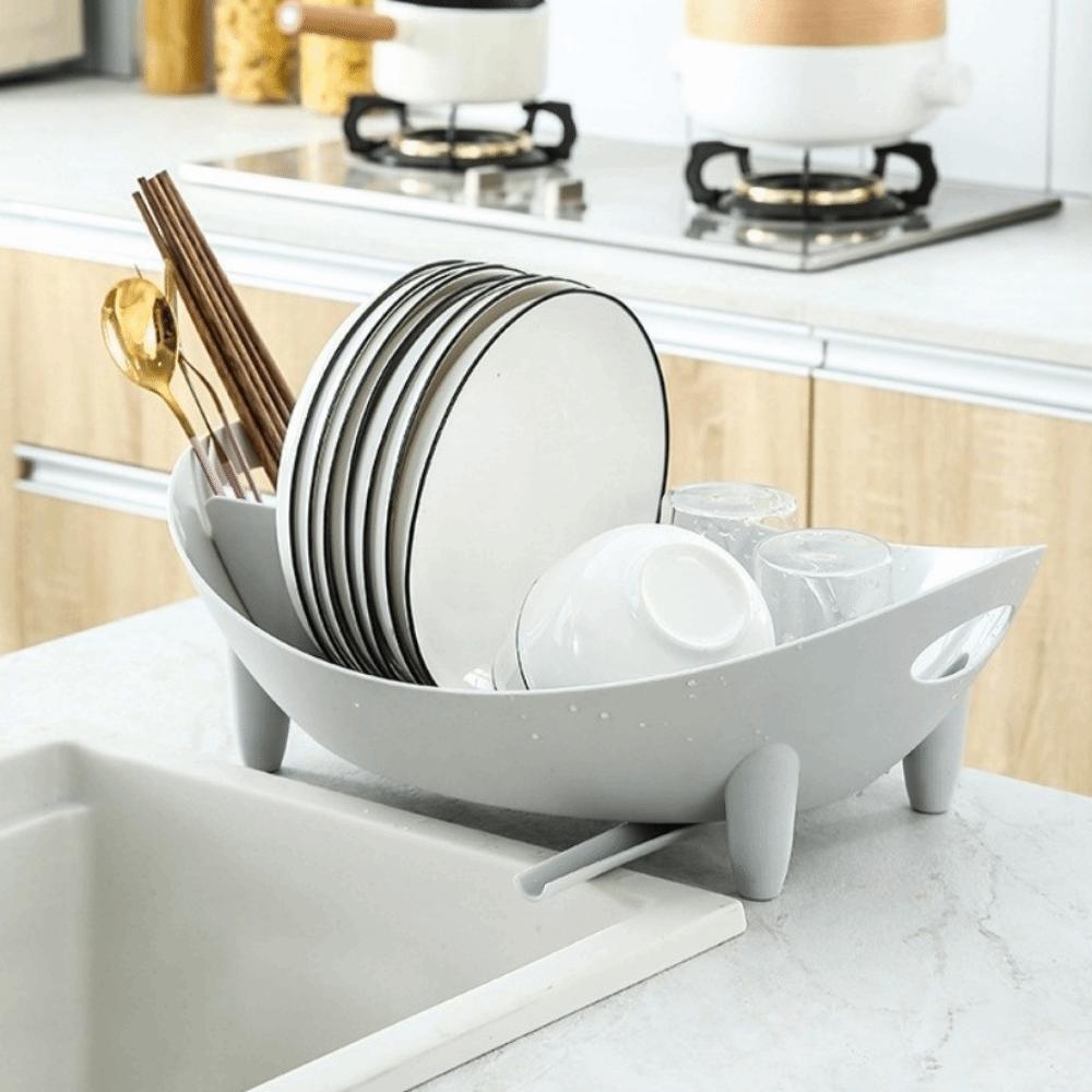 Plastic Oval Shaped Drainer Drainage Cutlery Storage Container Vegetable Basket Sink Counter