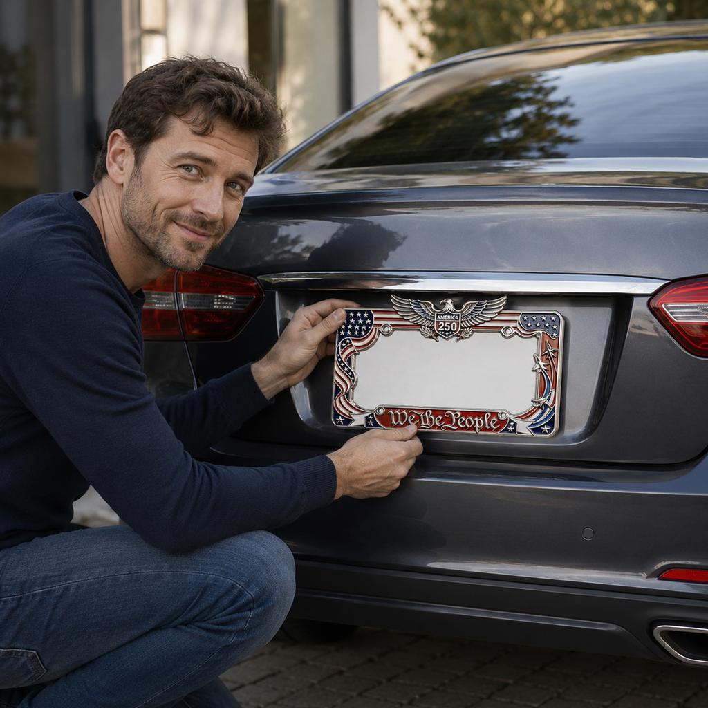 2D Decorative License Plate with Stylish Design for Car Front and Rear