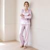 Seidenpyjama-Set mit Schmetterlingsstickerei - Damen Maulbeerseide Zweiteiler für Frühling/Sommer