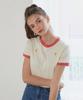 DEAR,PEER Margaret Crop T-Shirt Cream