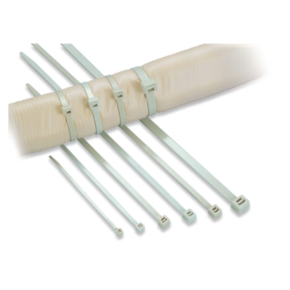 HellermannTyton Cable Ties, Insulok AB250-IVY, 100 pieces, Weather-resistant and Heat-resistant Grade, Ivory