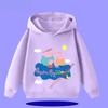 Peppa Pig Children's Hooded Sweatshirt 2026 New Style Boys' Sports Shirt Girls' Casual Shirt Sweatshirt Cartoon Print