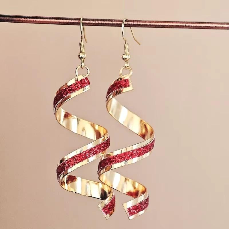 Cercei atârnători de culoare roșie pentru femei, cu pandantive din zirconiu simulat, cercei lungi pentru fete, temperament, cercei tip picătură în formă de inimă, zirconiu