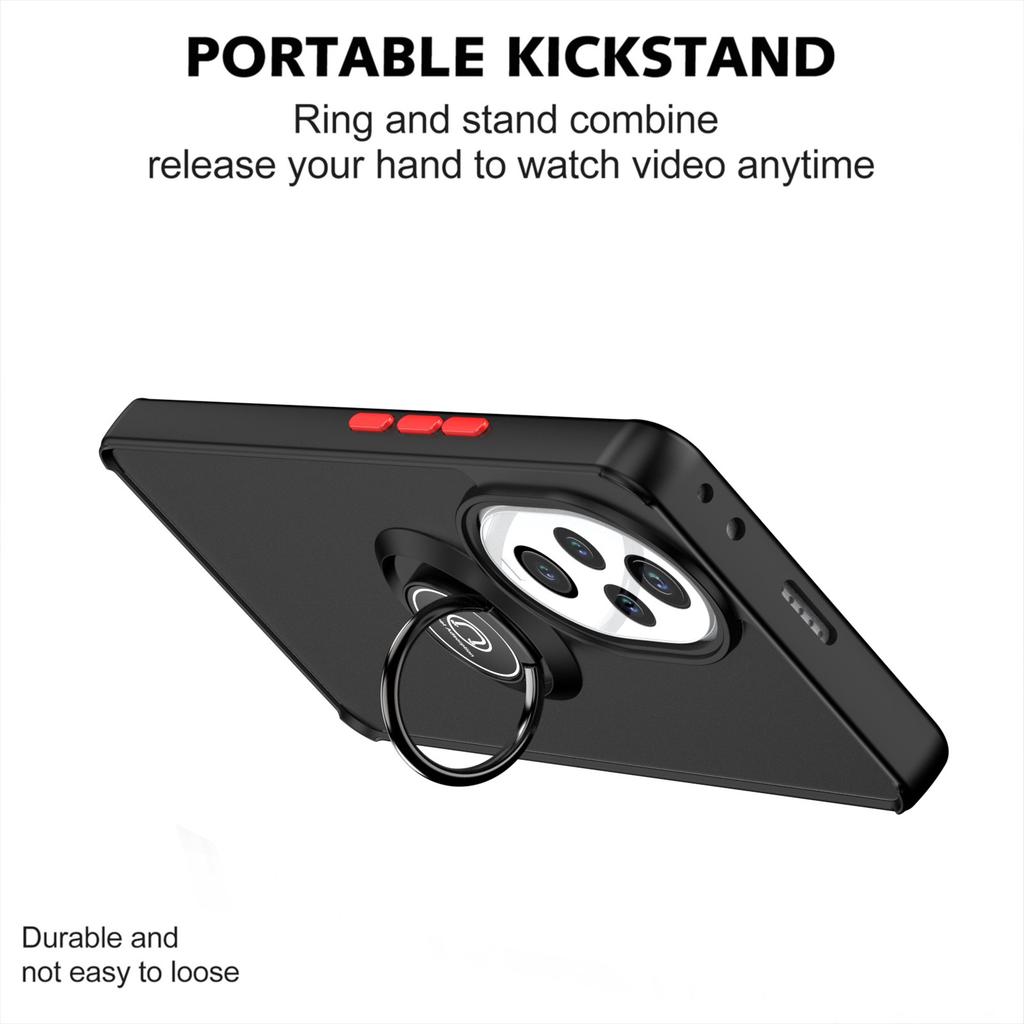 New Shockproof Rotatable Bracket Case for Honor 200 Pro Metal Ring Magnetic Car Holder Cover