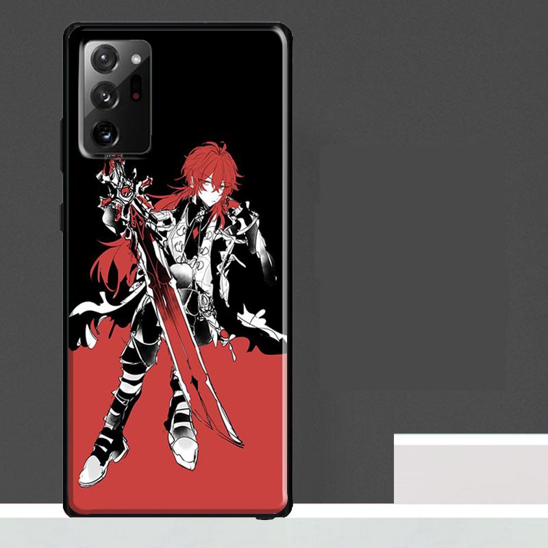 

Genshin Impact Diluc Case For Samsung Galaxy S24 Ultra S23 S22 S21 S25 Ultra S9 S10 S20 Plus S25 FE Phone Cover Galaxy S24