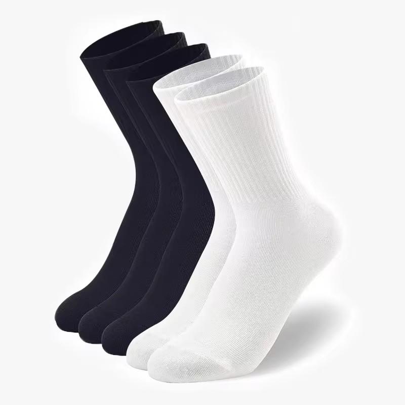 5/10Pairs Women Solid Color Socks Simple Versatile Fashionable Socks Antibacterial Odor Resistant Breathable Comfortable Socks