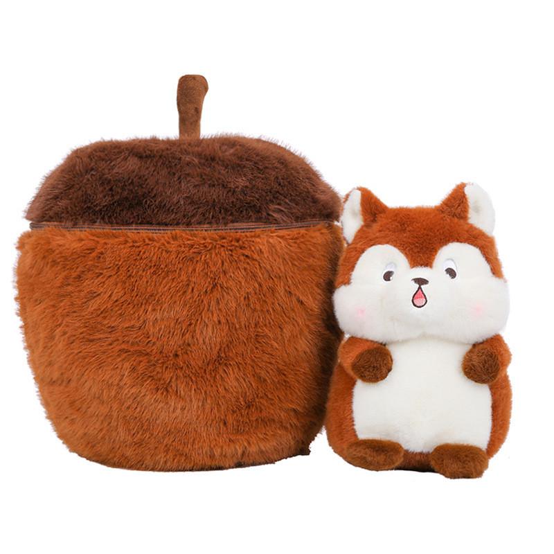 Plush Candy Squirrel Toy Cartoon Stuffed Doll Bedroom Decoration Kids Gifts