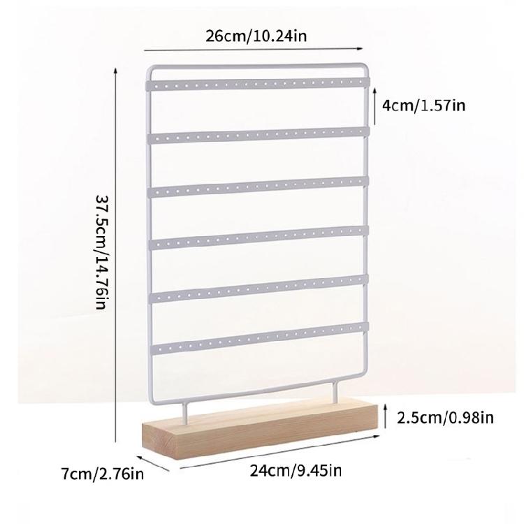 Jewelry Display Stand Durable Earring Organizer with 120 Holes Earrings Rack