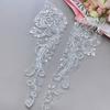 1 Paar Perlen Pailletten Spitze Stickerei Stoff Aufkleber Hochzeitskleid Kleidung Nähen Applikation Blume Kleid Zubehör DIY