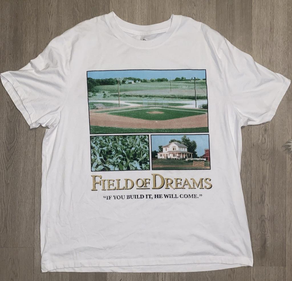 Field Of Dreams T-Shirt XL White If you Build it they will Come Baseball Movie