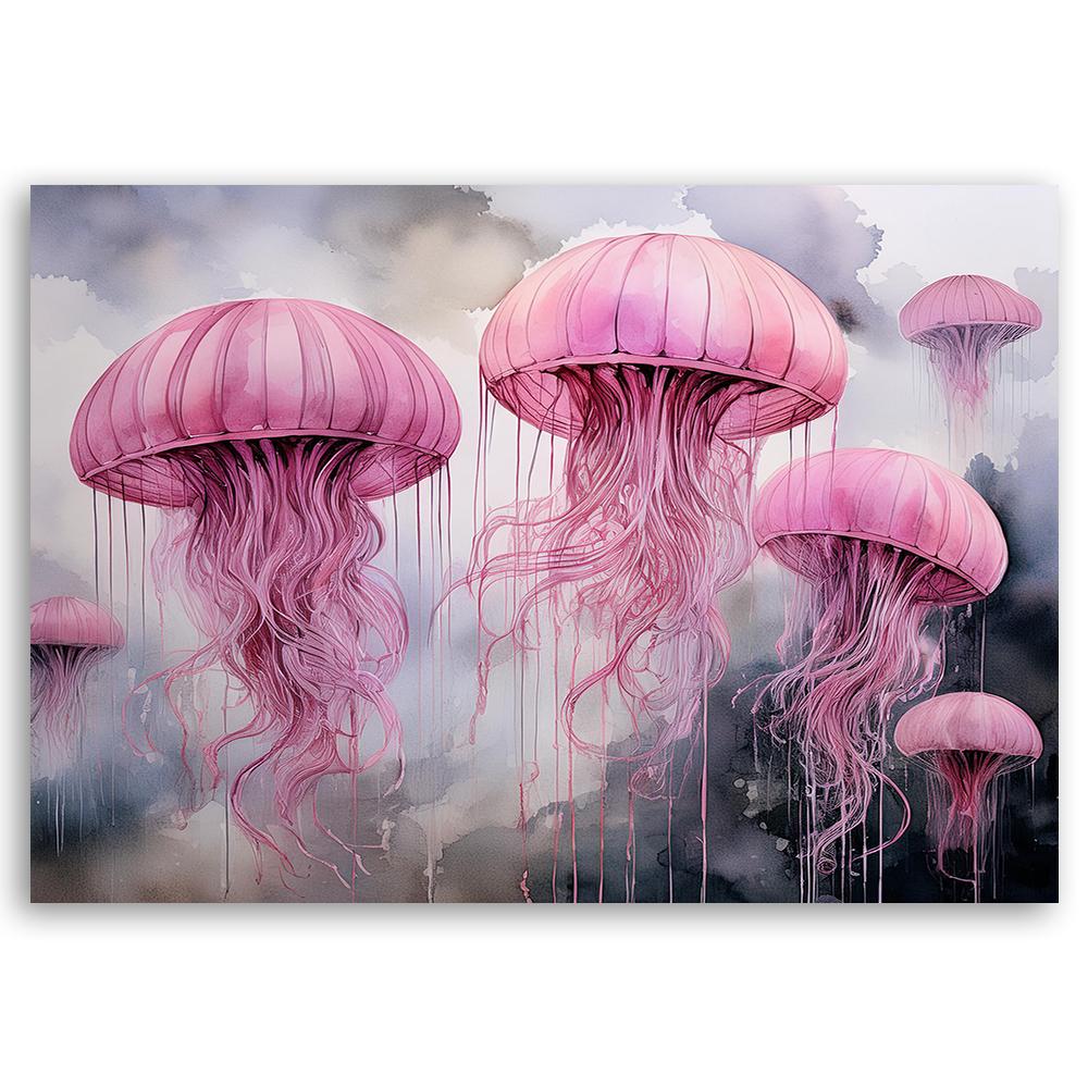 Canvas print, Pink jellyfish