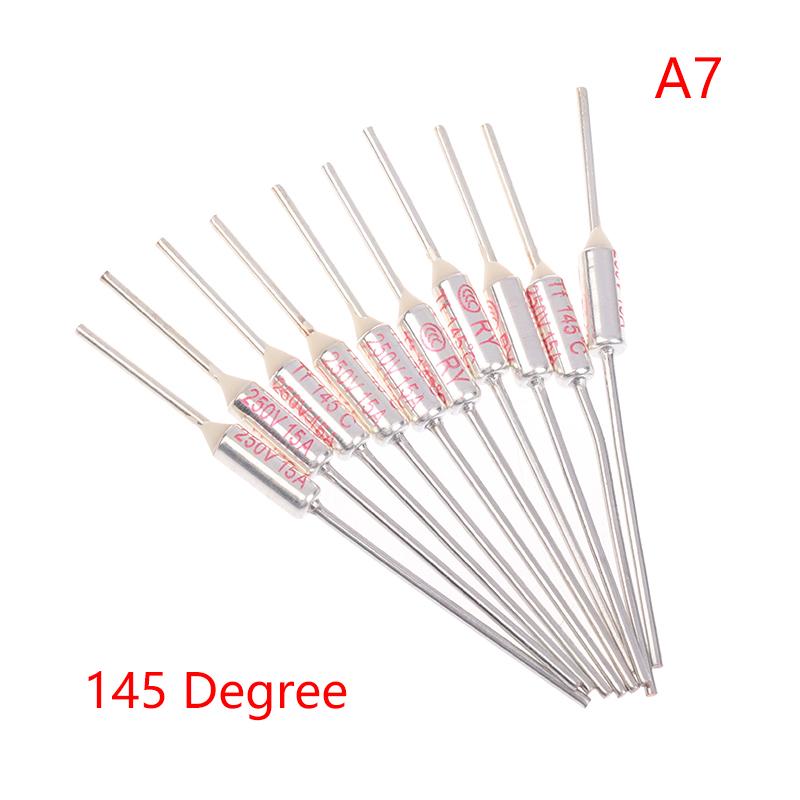 10Pcs Tf Thermal Fuse Ry 15A 250Vtemperature 121C 125C 128C 130C 135C 140C 145C 150C 155C 160C 165C 167C 175C 180C 185C 192C
