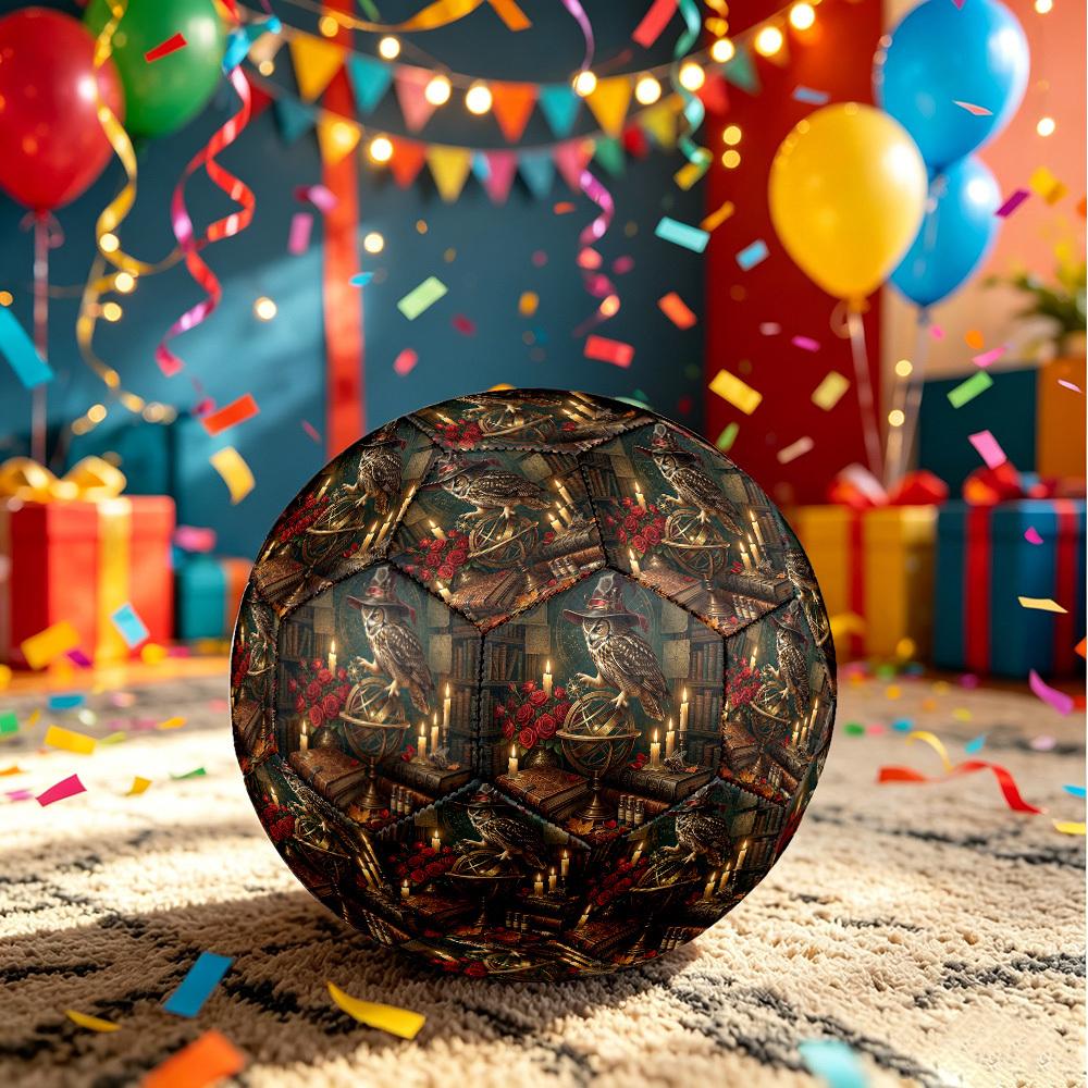 1pc Magical Library Theme Soccer Ball Football, Size 5, Lightweight PVC, Outdoor Training Soccer Ball,Sports Gift T6145