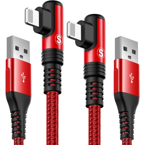 

iPhone Charging Cable L Shape [3M/Set of 2] MFi Certified 2.4A Fast Charging iPhone Charger Cable Ultra Durable iPhone14/Plus/pro/Pro Max 13 12 11 Pro