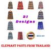 Elephant Pants Loose Legs Adjustable Elastic High Waistband Strap Rope Women Men Unisex Print Thailand Casual Streetwear Beach Bohemian Retro Vintage