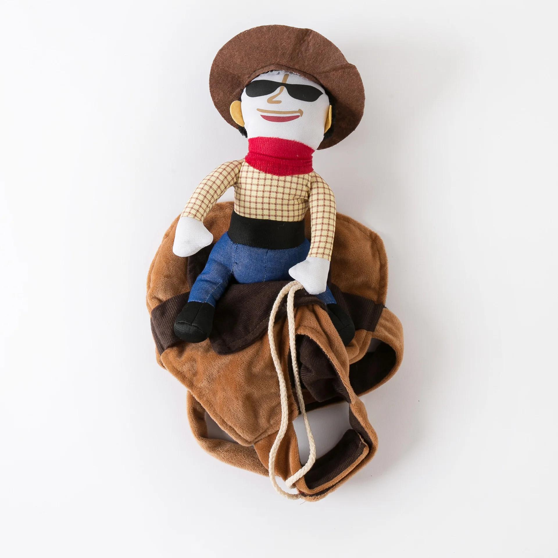 

Halloween Party Dog Clothes Funny Cowboy Dressing Up Jacket Coats French Bulldog Chihuahua Costumes for Small Large Dogs M chest 53-60cm