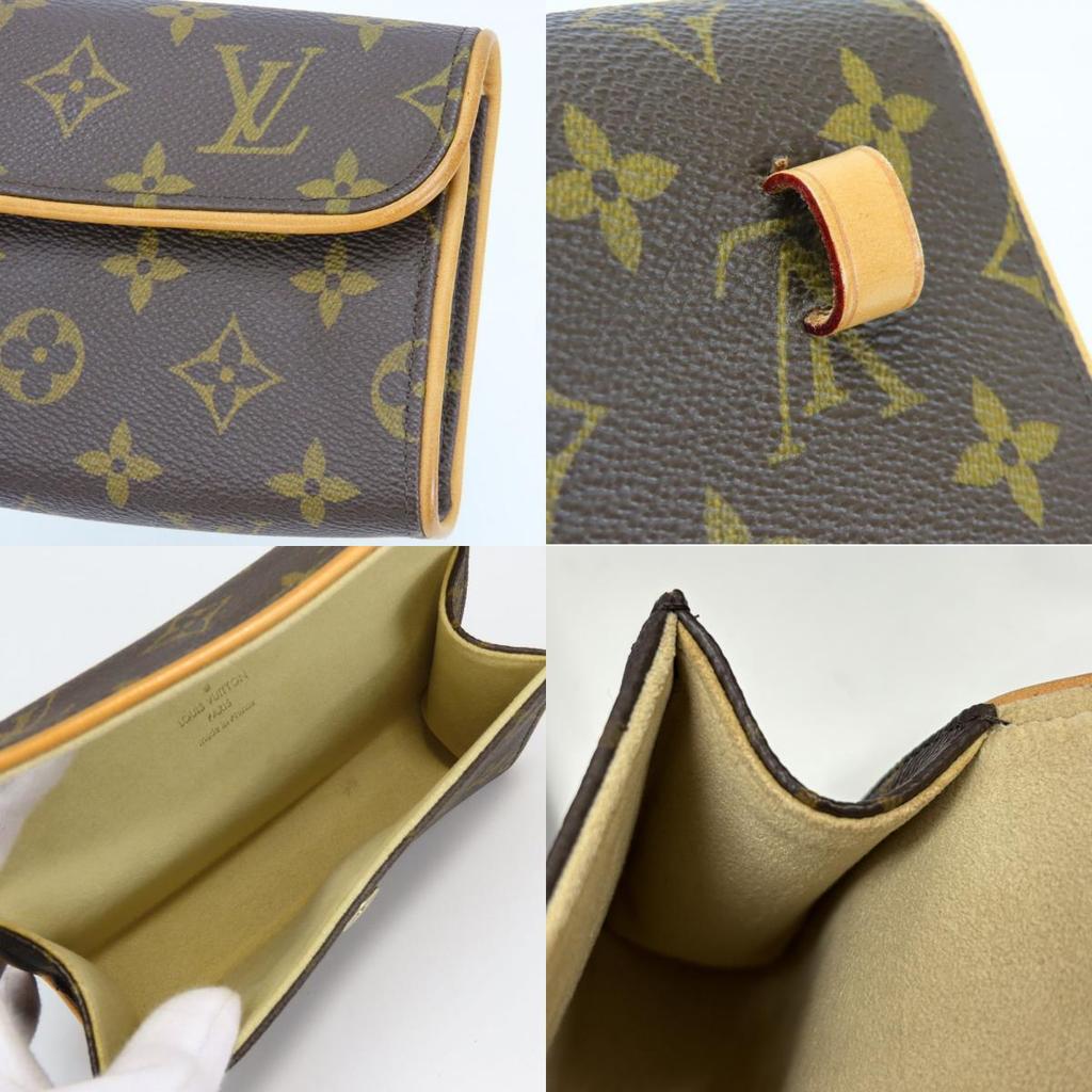 Used LOUIS VUITTON Waist bag Pochette Florentine M51855 XS Monogram/Nume leather Brown Pouch