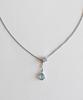 Merrymotive Clear Aqua Drop Point Necklace