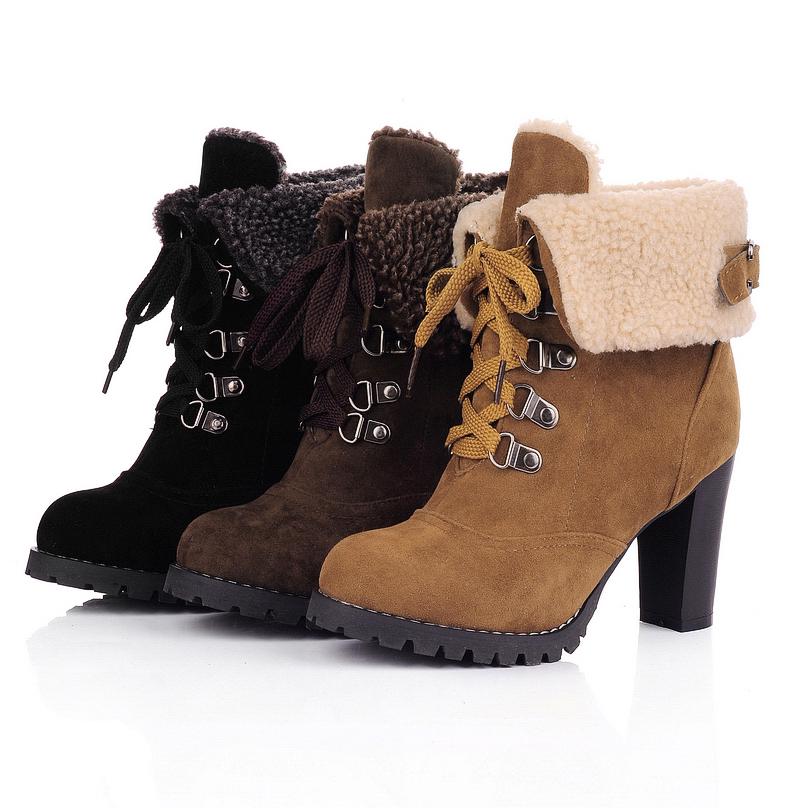 heeled winter booties