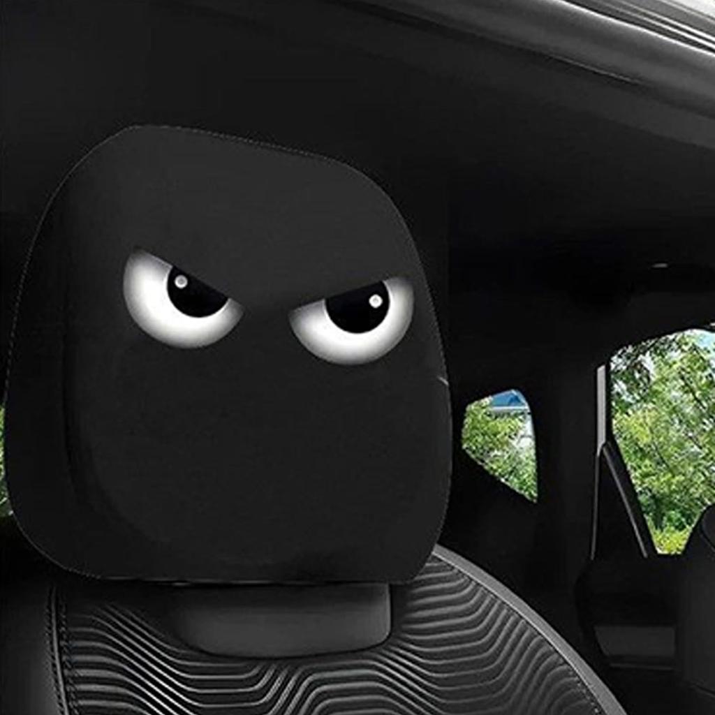 Auto Kopfstützenbezüge - 1 Paar Lustige Autositz Kopfbedeckung, Waschbare Elastische Kopfstützenbezüge, Innendekoration, Fahrer- und Beifahrersitz