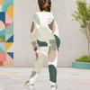 Girls Striped Printed Hooded Long Sleeve Kangaroo Pocket Top Cuffed Pants Two Piece Set