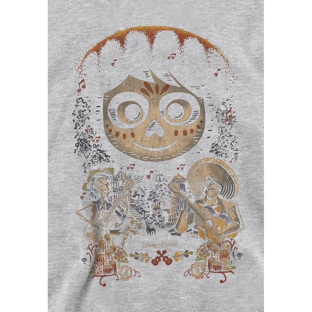 Coco Childrens/Kids Ernesto Miguel Hector Colourful Guitar Heather Hoodie