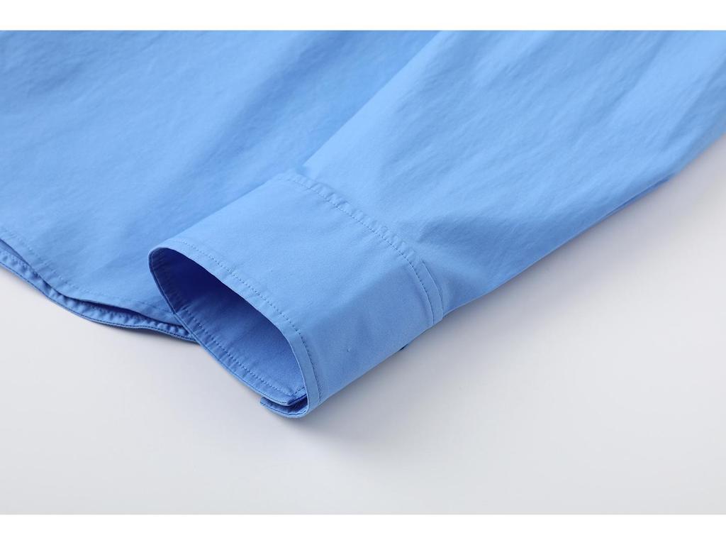 2026 Spring Women's Loose Long-Sleeve Shirt with Detachable Tie Collar
