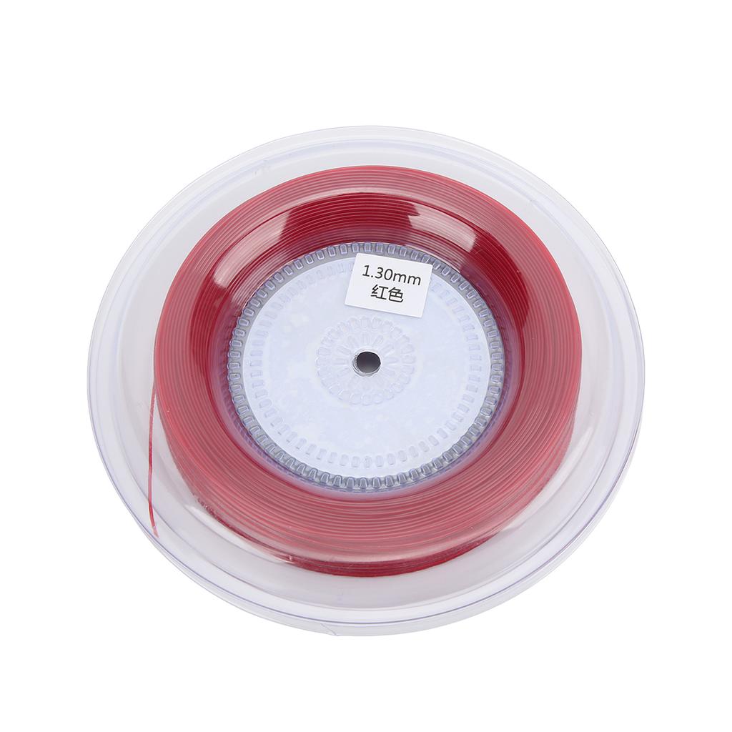 Struna do rakiety tenisowej 1.3mm 200m Szpula struny do rakiety dla amatorów do codziennego treningu i ćwiczeń Czerwona