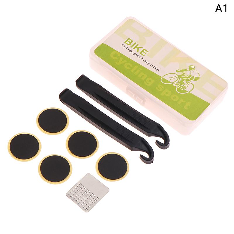

Bicycle Flat Tire Repair Kit Tool Glue-Free Portable Rubber Fetal Repair Bike Inner Tube Puncture Patch Repair Tools A1