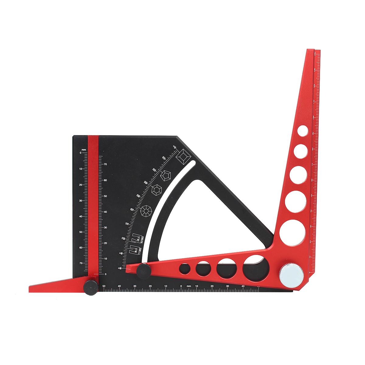 

1pc Adjustable Set Square Scriber, Movable Aluminum Alloy Angle Protractor, Carpentry Measurement Auxiliary Tools