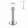 ASTM F136 G23 Titanium Labret Piercing Starfish Earring Stud Bee Leaf Push In CZ Threadless Cartilage 16/18/20G Body Jewelry