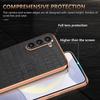 For Samsung Galaxy S23+ Case Crocodile Texture PU+TPU Phone Cover Electroplating