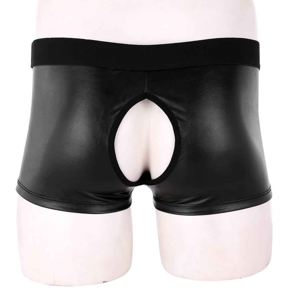 Open Butt Latex Underwear Shorts 