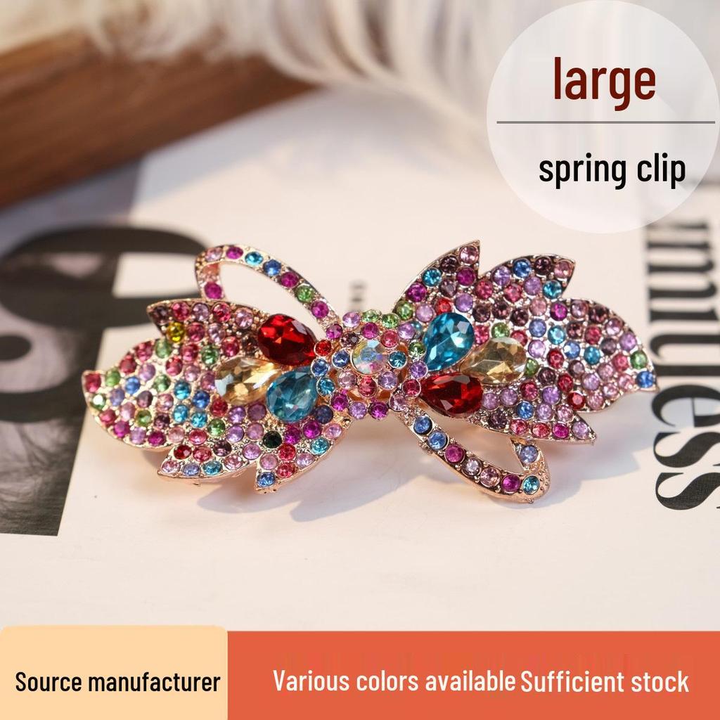 Elegant Rhinestone Alloy Hair Clip - Stylish Versatile Updo Accessory for Women
