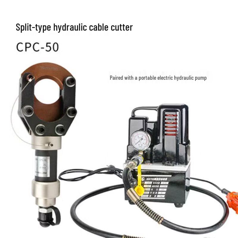 Portable Split Hydraulic Cable Cutter with Electric Pump