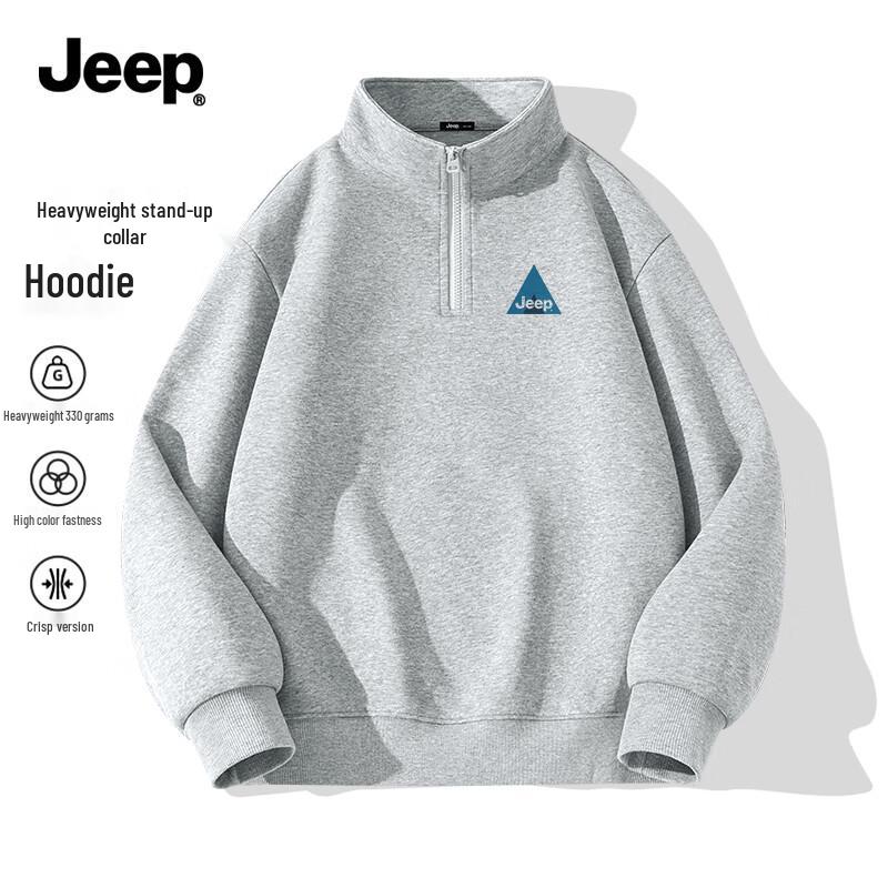 

JEEP Men s Stand Collar Half-Zip Sweatshirt 2XL