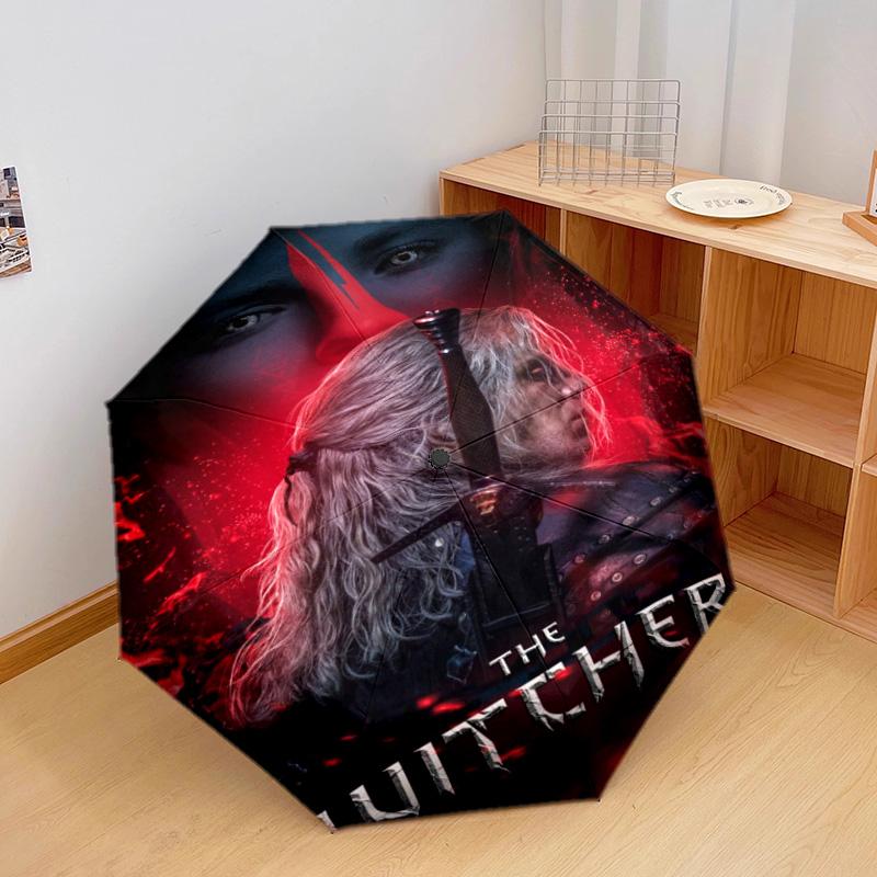 Witcher Trilogy Automatic Umbrella - Suitable Travel Outdoor Portable Umbrella Birthday Gift Daily Essentials