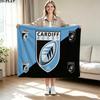 Cardiff Rugby Print Flannel Blanket High Quality Warm Comfortable Cover for All Seasons Perfect for Gifts Home Decor