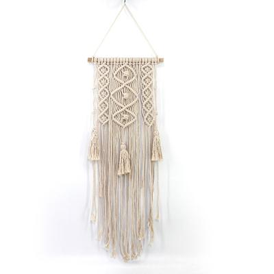 Macrame Wall Art Handmade Cotton Wall Hanging Tapestry with Lace Fabrics Bohemian Hanging Decoration Best Gift