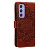 For Samsung Galaxy S25 FE Case PU Leather Mandala Imprinted Design Wallet Phone Cover with Wrist Strap